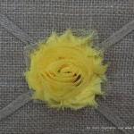 Six Shabby Chic Flowers - Sunshine (yellow)