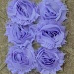 Six Shabby Chic Flowers - Lavender (light Purple)