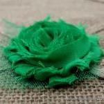 Six Shabby Chic Flowers - Lucky (green)