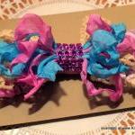 Ribbon And Lace Baby Headband - Custom Colors..
