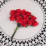 24 - Handmade Mulberry Paper Roses - Love (red)