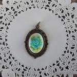 1 - Victorian Rose Cameo Charms (choose Pink, Blue..