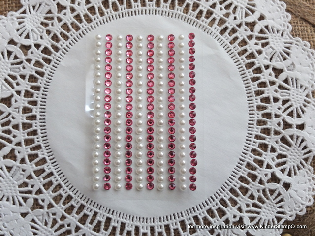 200 - 4mm Self Adhesive Shabby Chic Bling And Pearls - Girly Pink