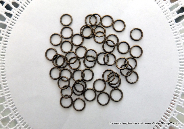 50 - 8mm Jump Rings: Antique Brass 